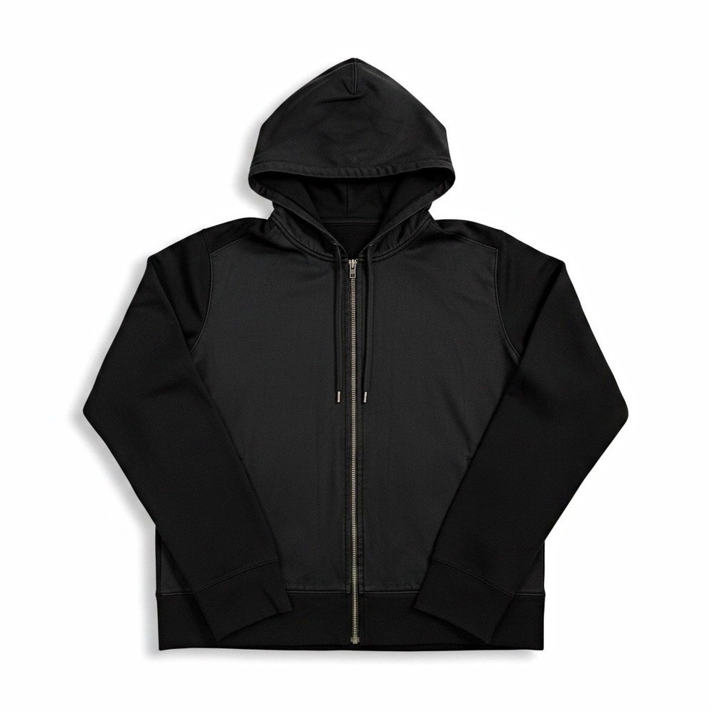 Gap Men's L Black Full Zip Hooded Hoodie Pockets Solid Cotton/Modal Blend